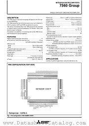 M37560MF-XXXGP datasheet pdf Mitsubishi Electric Corporation