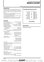 M35074-XXXSP datasheet pdf Mitsubishi Electric Corporation