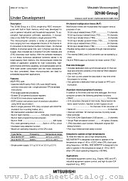 M32180F8TFP datasheet pdf Mitsubishi Electric Corporation