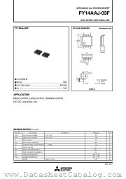 FY14AAJ-03F datasheet pdf Mitsubishi Electric Corporation
