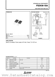 FS5KM-10A datasheet pdf Mitsubishi Electric Corporation