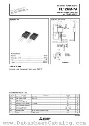 FL12KM-7A datasheet pdf Mitsubishi Electric Corporation
