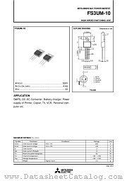 FS3UM-10 datasheet pdf Mitsubishi Electric Corporation