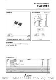 FS50UMJ-3 datasheet pdf Mitsubishi Electric Corporation