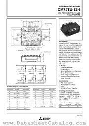 CM75TU-12H datasheet pdf Mitsubishi Electric Corporation