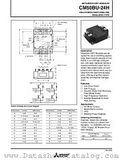 CM50BU-24H datasheet pdf Mitsubishi Electric Corporation