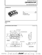 CM100E3U-24F datasheet pdf Mitsubishi Electric Corporation