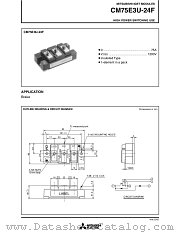 CM75E3U-24F datasheet pdf Mitsubishi Electric Corporation