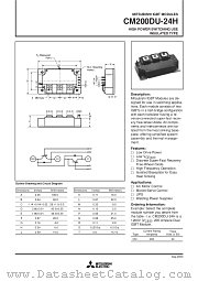 CM200DU-24H datasheet pdf Mitsubishi Electric Corporation