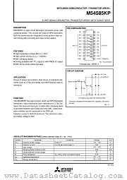 M54585KP datasheet pdf Mitsubishi Electric Corporation