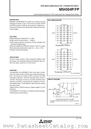 M54564P/FP datasheet pdf Mitsubishi Electric Corporation