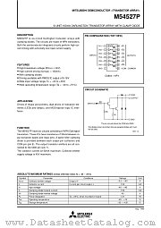 M54527P datasheet pdf Mitsubishi Electric Corporation