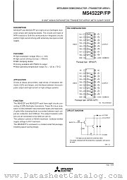 M54522P/FP datasheet pdf Mitsubishi Electric Corporation