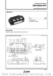 CM150DU-24F datasheet pdf Mitsubishi Electric Corporation