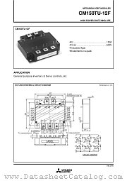 CM150TU-12F datasheet pdf Mitsubishi Electric Corporation