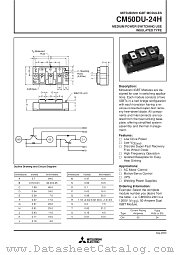 CM50DU-24H datasheet pdf Mitsubishi Electric Corporation