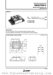 RM30TPM-H datasheet pdf Mitsubishi Electric Corporation