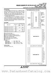 M5M51008KV-70L datasheet pdf Mitsubishi Electric Corporation