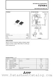 FS7KM-5 datasheet pdf Mitsubishi Electric Corporation