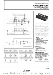 CM300DY-12H datasheet pdf Mitsubishi Electric Corporation