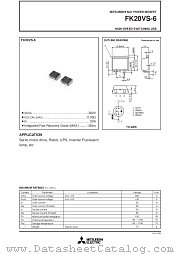 FK20VS-6 datasheet pdf Mitsubishi Electric Corporation