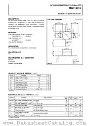 MGF1801B datasheet pdf Mitsubishi Electric Corporation