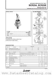 BCR25A datasheet pdf Mitsubishi Electric Corporation