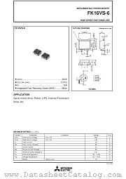 FK16VS-6 datasheet pdf Mitsubishi Electric Corporation