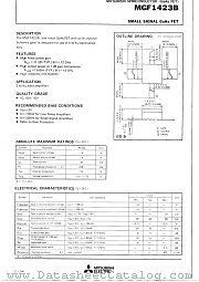 MGF1423B datasheet pdf Mitsubishi Electric Corporation