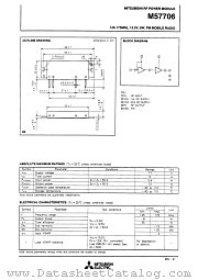 M57706 datasheet pdf Mitsubishi Electric Corporation
