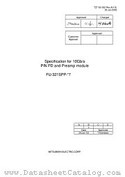 FU-321SPA- 7/ 7M1 datasheet pdf Mitsubishi Electric Corporation