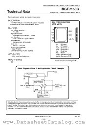 MGF7169C datasheet pdf Mitsubishi Electric Corporation