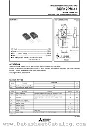 BCR12PM-14 datasheet pdf Mitsubishi Electric Corporation