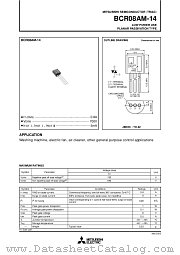 BCR08AM-14 datasheet pdf Mitsubishi Electric Corporation