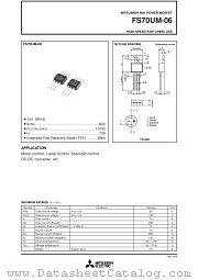 FS70UM-06 datasheet pdf Mitsubishi Electric Corporation