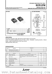BCR12PM-12 datasheet pdf Mitsubishi Electric Corporation