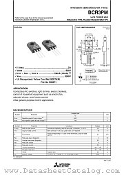 BCR3PM-8 datasheet pdf Mitsubishi Electric Corporation