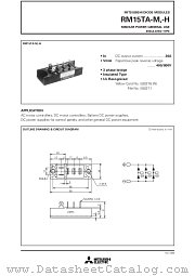 RM15TA-M datasheet pdf Mitsubishi Electric Corporation