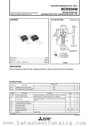 BCR20AM-12 datasheet pdf Mitsubishi Electric Corporation