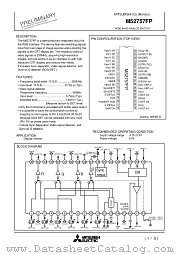 M52757FP datasheet pdf Mitsubishi Electric Corporation