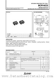 BCR16CS datasheet pdf Mitsubishi Electric Corporation