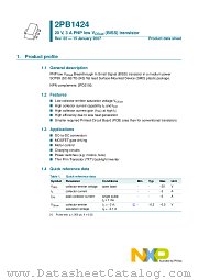 2PB1424 datasheet pdf NXP Semiconductors