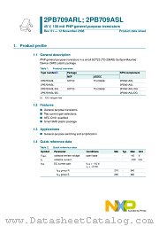 2PB709ARL datasheet pdf NXP Semiconductors