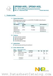 2PD601ARL datasheet pdf NXP Semiconductors