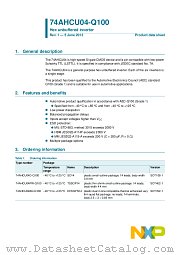 74AHCU04D-Q100 datasheet pdf NXP Semiconductors