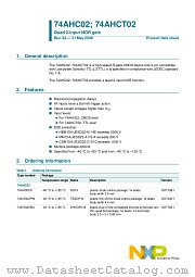74AHC02D datasheet pdf NXP Semiconductors