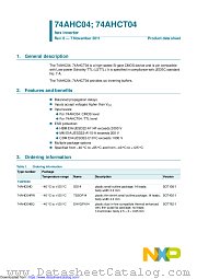 74AHC04BQ datasheet pdf NXP Semiconductors