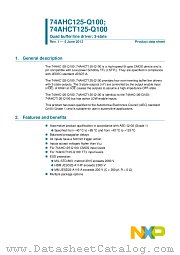 74AHC125BQ-Q100 datasheet pdf NXP Semiconductors