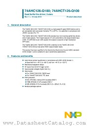 74AHC126PW-Q100 datasheet pdf NXP Semiconductors