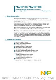 74AHCT138BQ datasheet pdf NXP Semiconductors